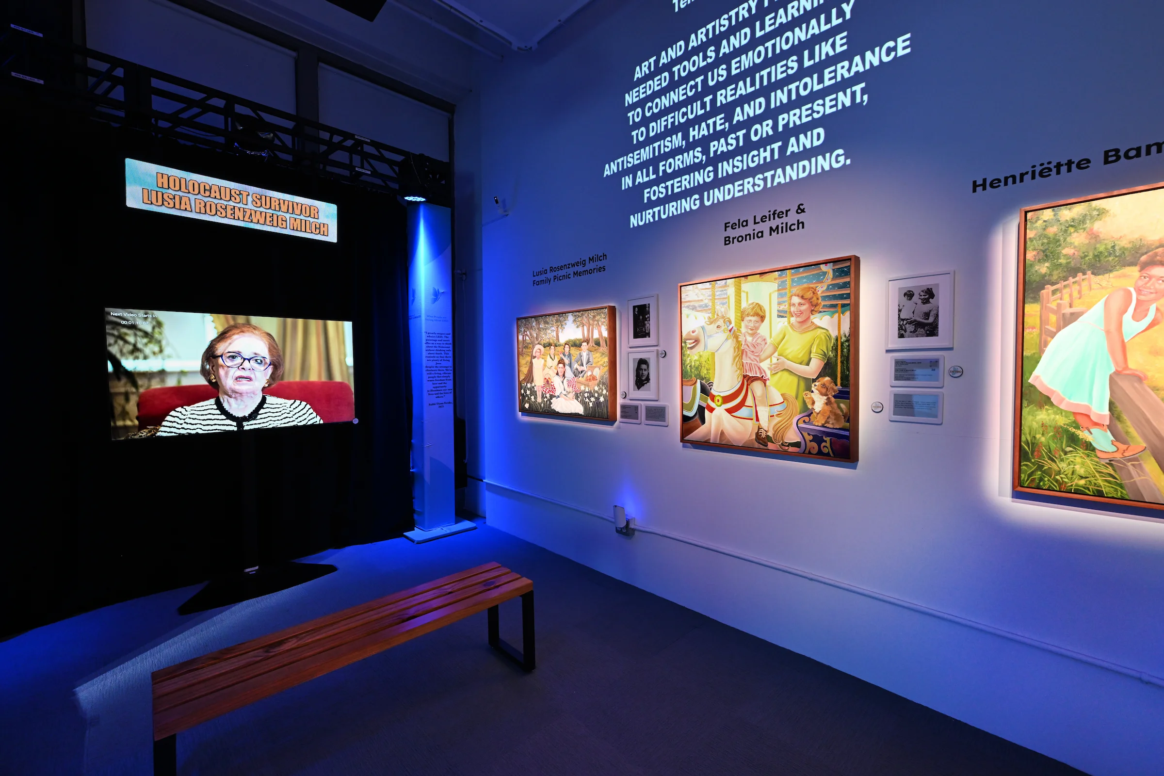 Close-up of exhibit artwork